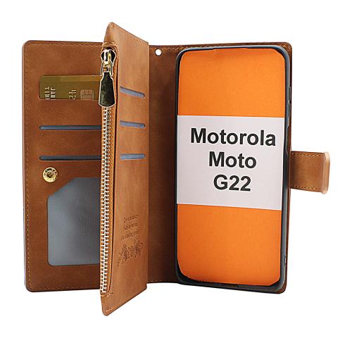 billigamobilskydd.se XL Standcase Luksuskotelo puhelimeen Motorola Moto G22