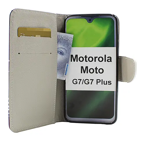 billigamobilskydd.se Kuviolompakko Motorola Moto G7 / Moto G7 Plus