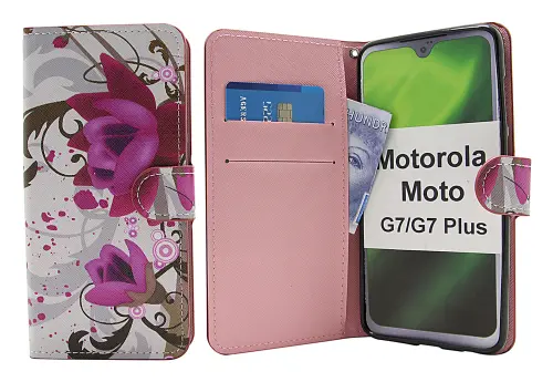 billigamobilskydd.se Kuviolompakko Motorola Moto G7 / Moto G7 Plus