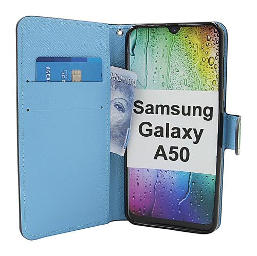 billigamobilskydd.se Kuviolompakko Samsung Galaxy A50 (A505FN/DS)