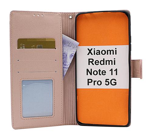 billigamobilskydd.se Flower Standcase Wallet Xiaomi Redmi Note 11 Pro 5G