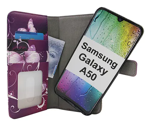 Coverin Skimblocker Design Magneettilompakko Samsung Galaxy A50 (A505FN/DS)