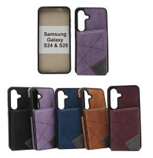 billigamobilskydd.se Samsung Galaxy S24 / S25 5G CardCase Luxe Suojakuori