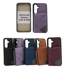 billigamobilskydd.se Samsung Galaxy S24 / S25 5G CardCase Luxe Suojakuori