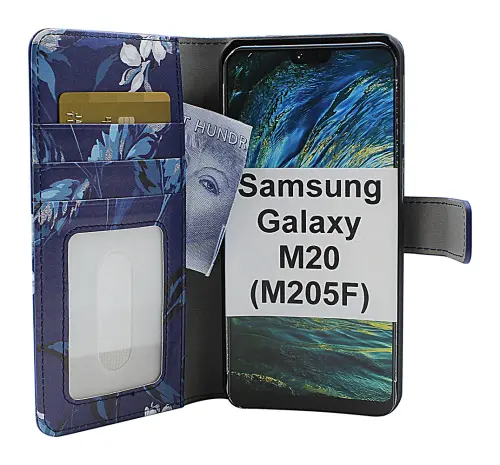 Coverin Skimblocker Design Magneettilompakko Samsung Galaxy M20 (M205F)
