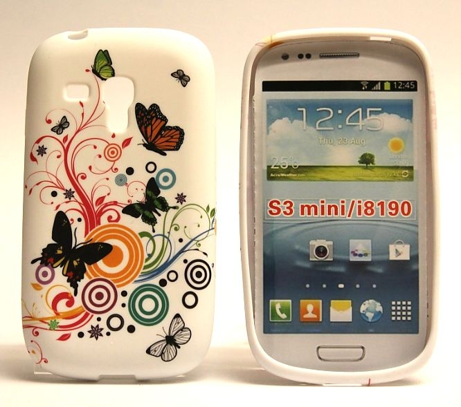 billigamobilskydd.se TPU Designcover Samsung Galaxy S3 Mini (Fjrilar)
