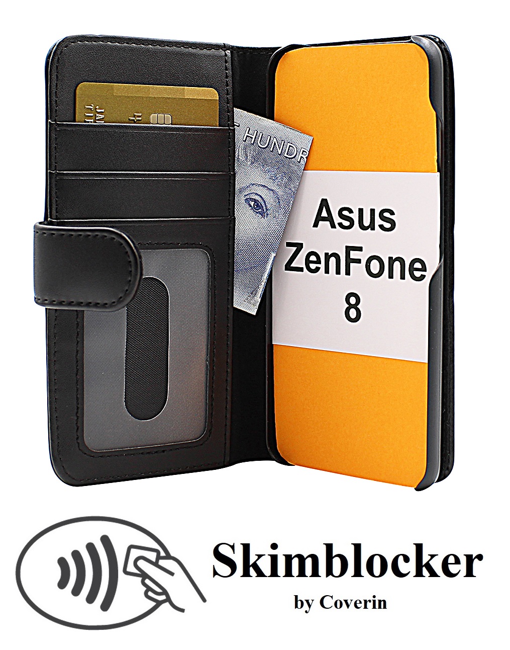 CoverIn Skimblocker Lompakkokotelot Asus ZenFone 8 (ZS590KS)
