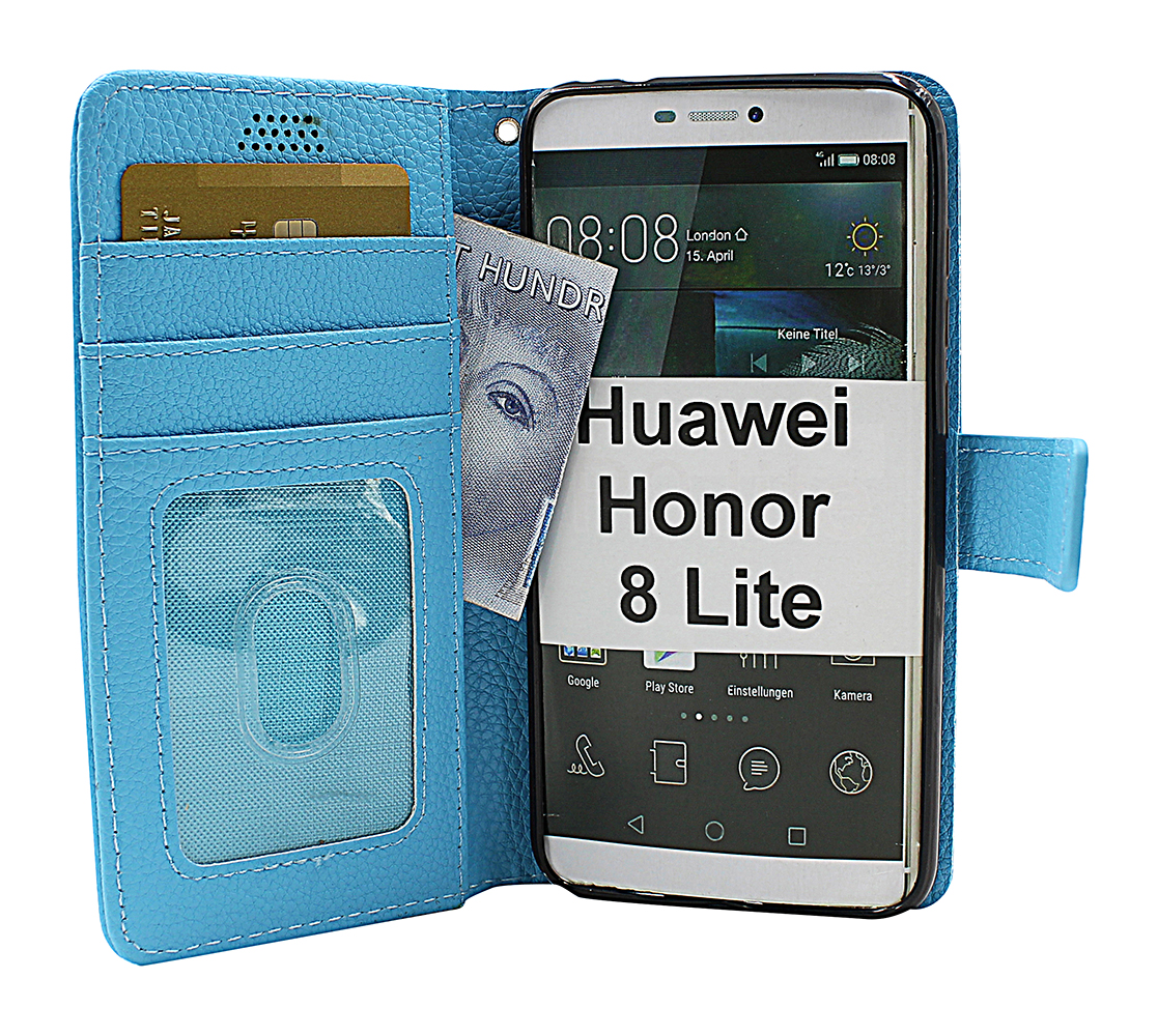 billigamobilskydd.se New Jalusta Lompakkokotelo Huawei Honor 8 Lite (PRA-LX1)