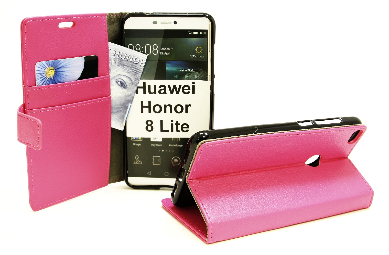 Jalusta Lompakkokotelo Huawei Honor 8 Lite