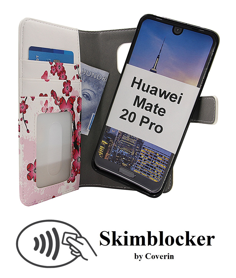 CoverIn Skimblocker Design Magneettilompakko Huawei Mate 20 Pro