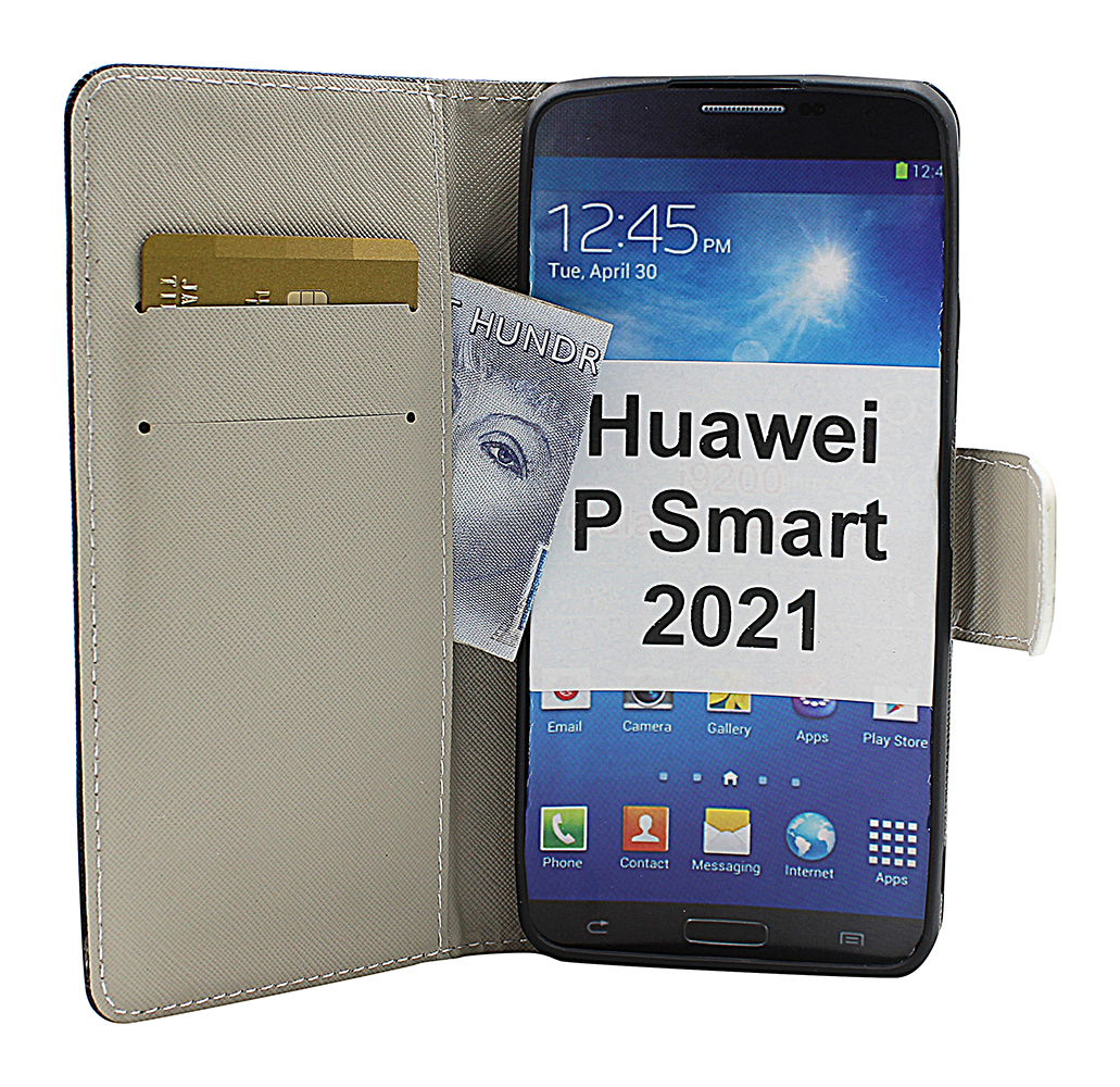 billigamobilskydd.se Kuviolompakko Huawei P Smart 2021
