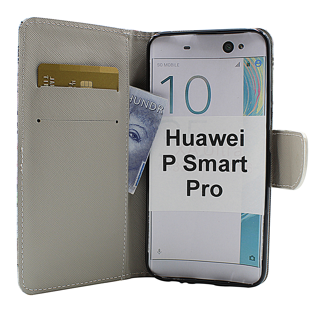 billigamobilskydd.se Kuviolompakko Huawei P Smart Pro (STK-L21)