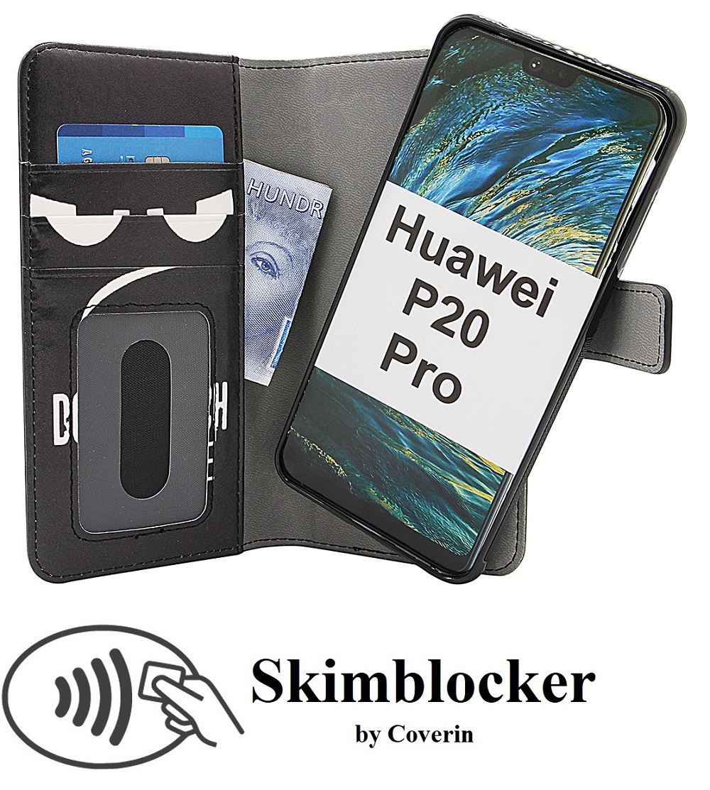 CoverIn Skimblocker Design Magneettilompakko Huawei P20 Pro (CLT-L29)