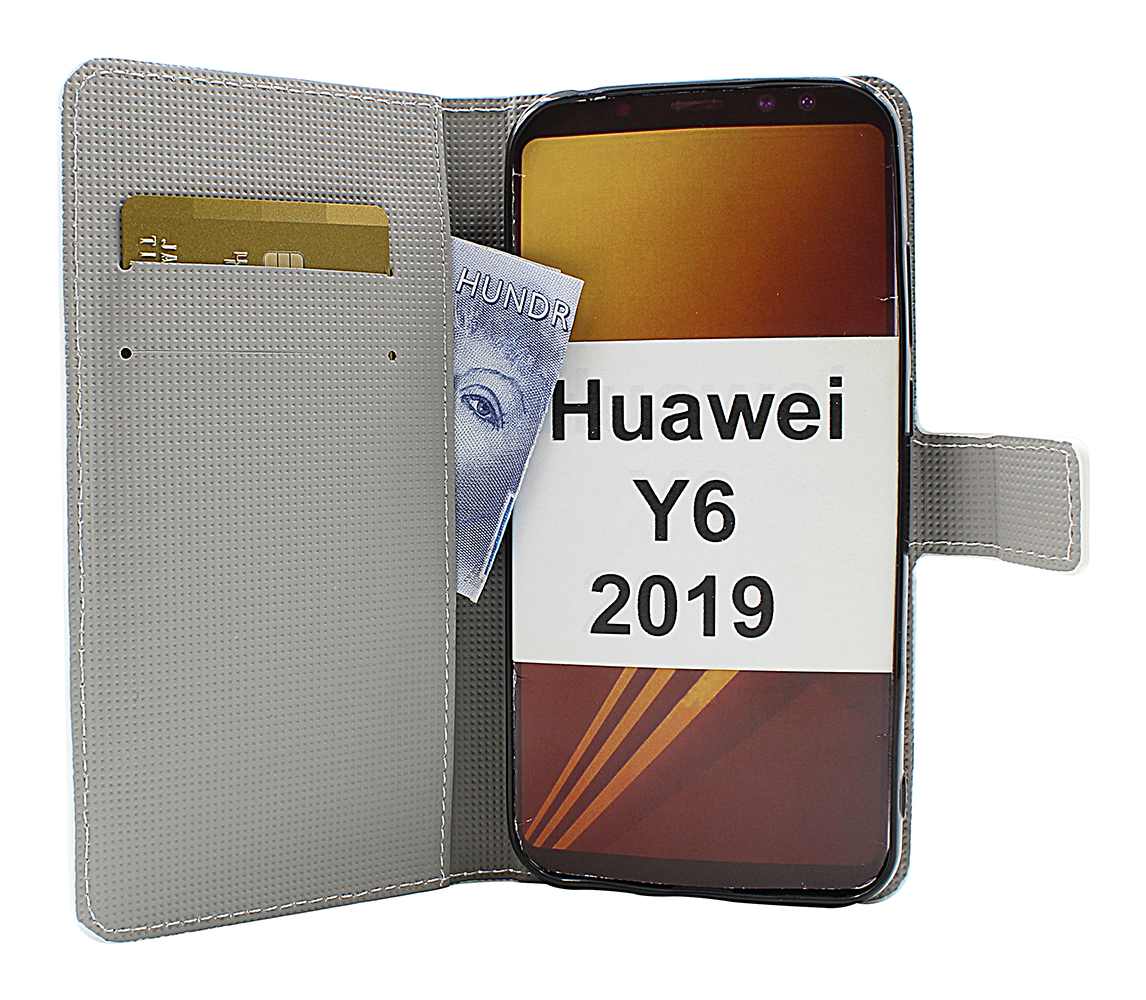 billigamobilskydd.se Kuviolompakko Huawei Y6 2019