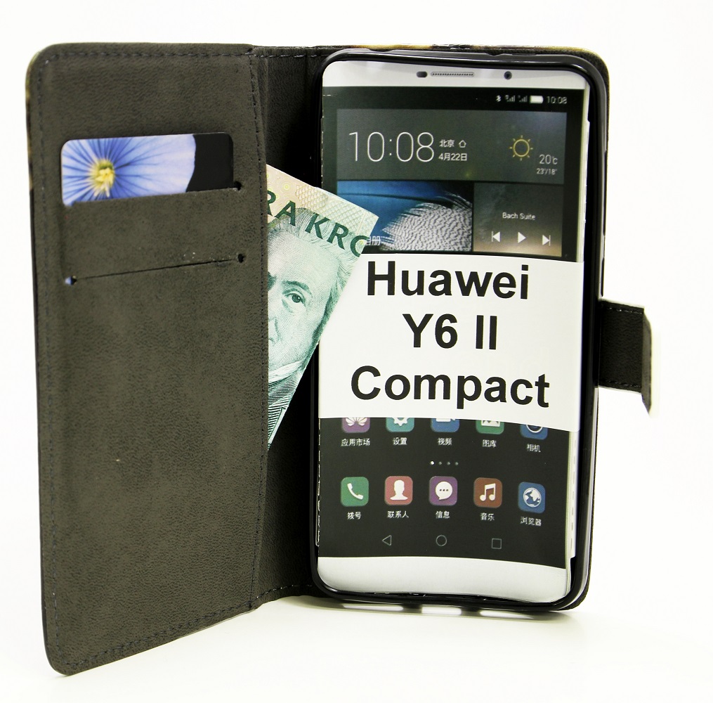 billigamobilskydd.se Kuviolompakko Huawei Y6 II Compact