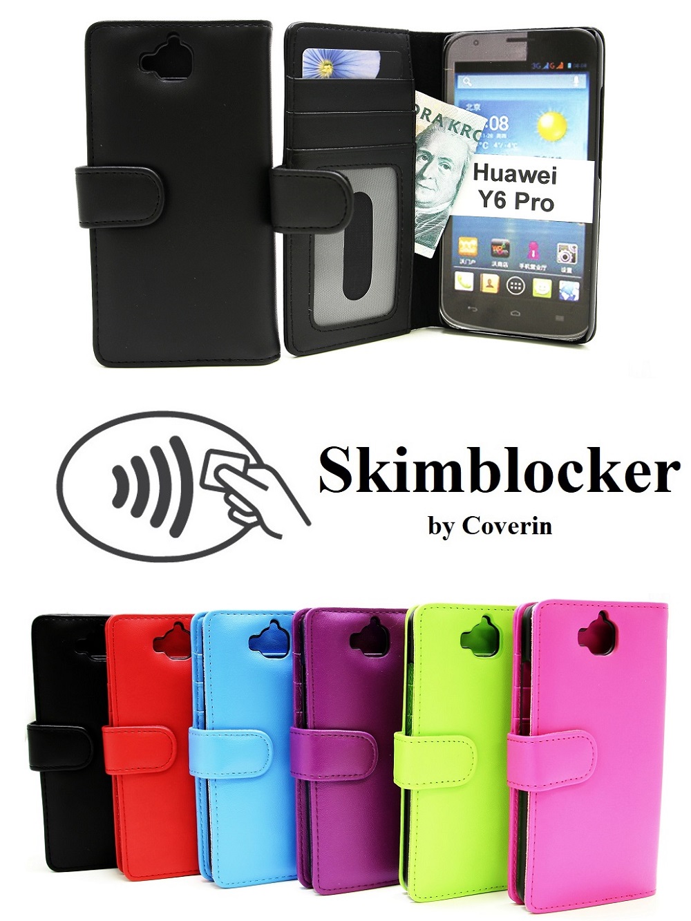 CoverIn Skimblocker Lompakkokotelot Huawei Y6 Pro (TIT-L01)