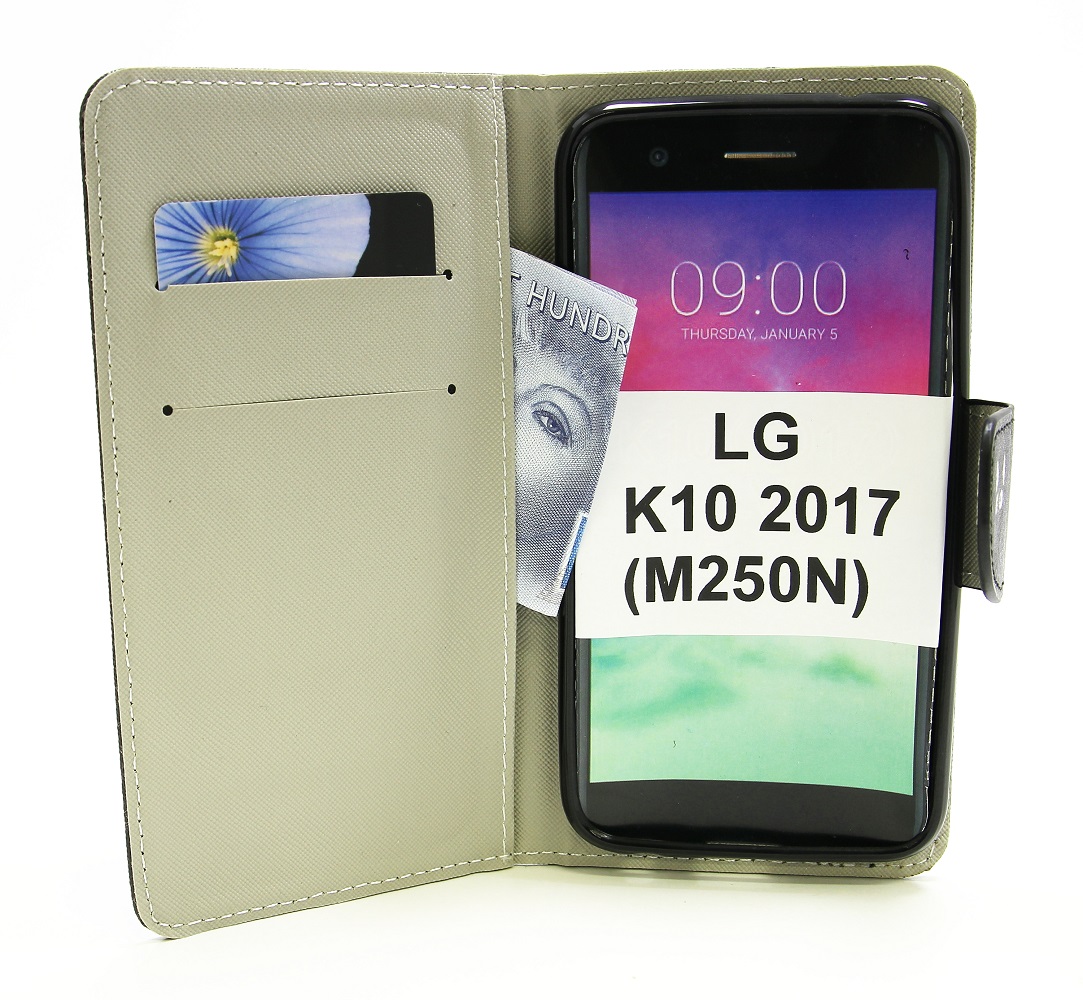 billigamobilskydd.se Kuviolompakko LG K10 2017 (M250N)