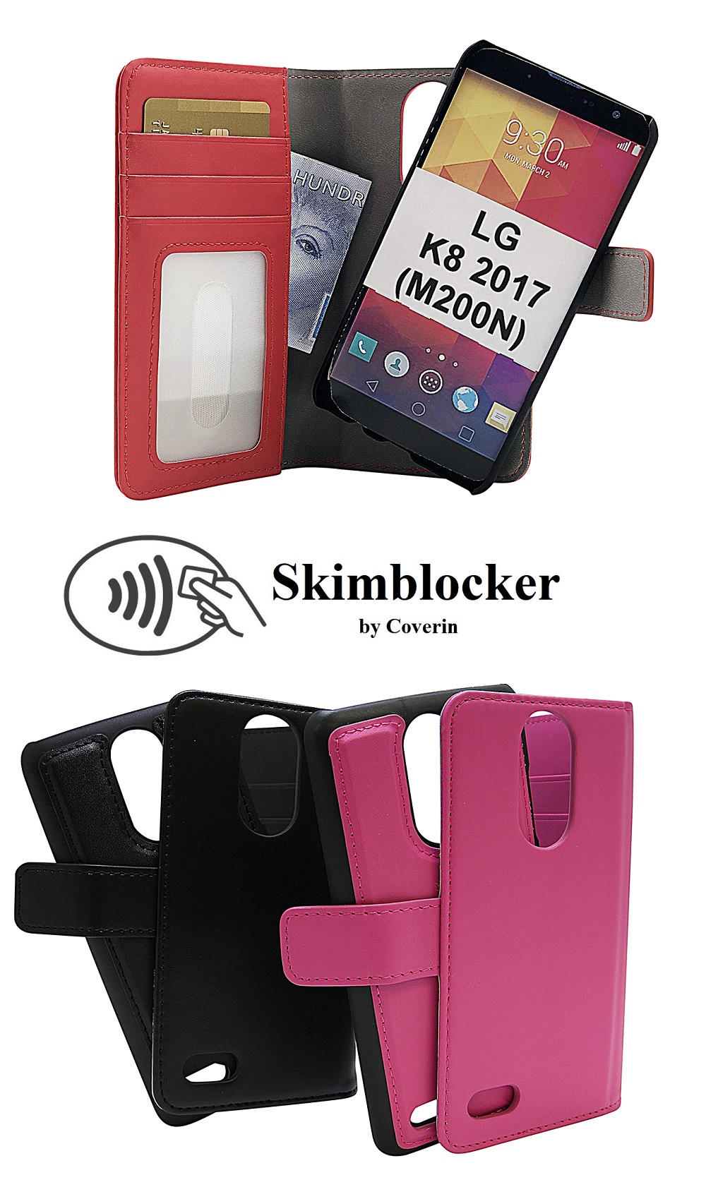 Skimblocker Magneettikotelo LG K8 2017 (M200N)