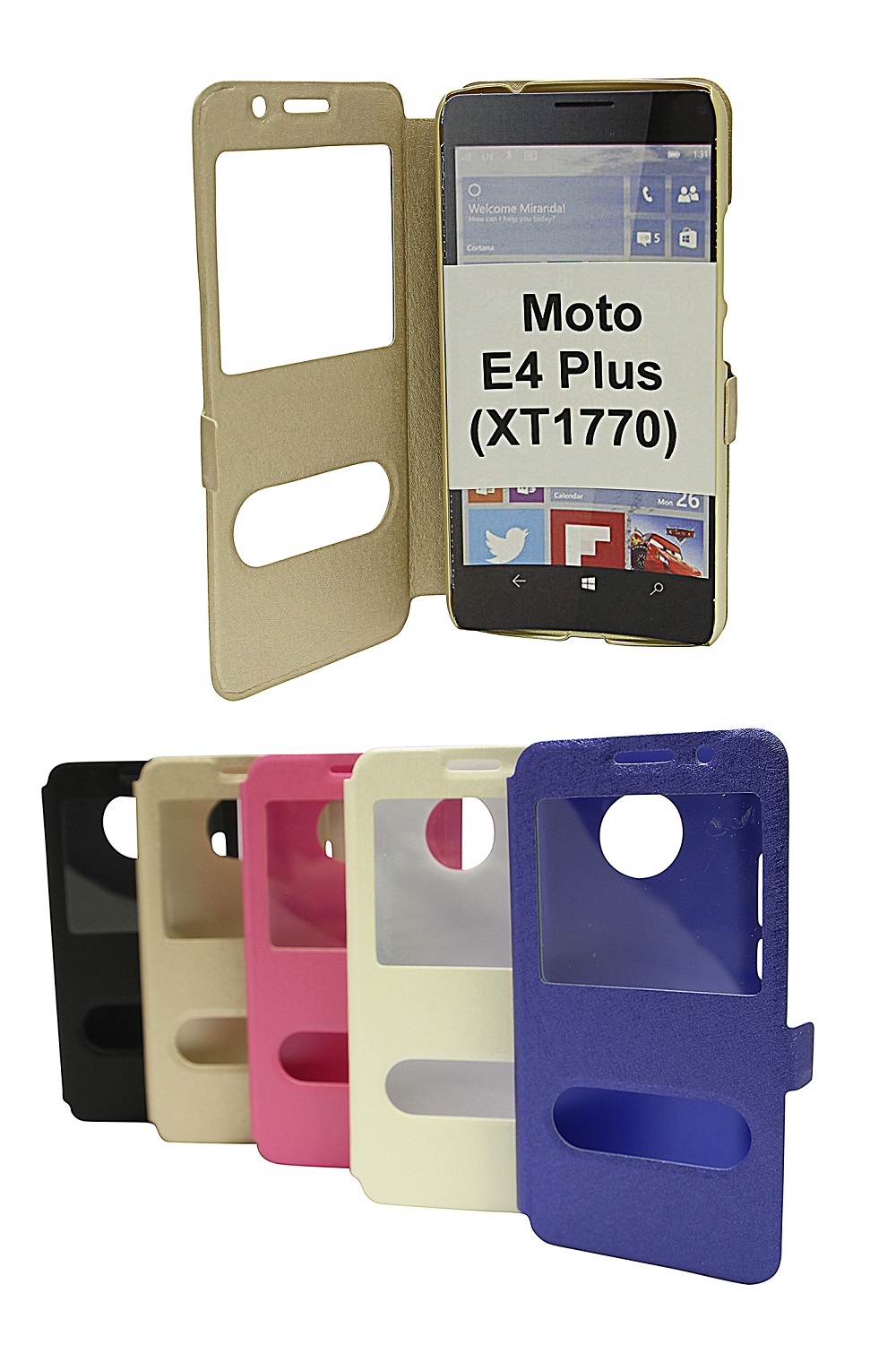 billigamobilskydd.se Flipcase Moto E4 Plus (XT1770)