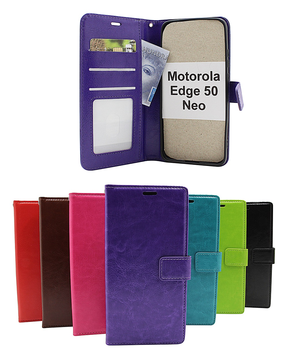 Crazy Horse Motorola Edge 50 Neo Puhelimen Kuoret