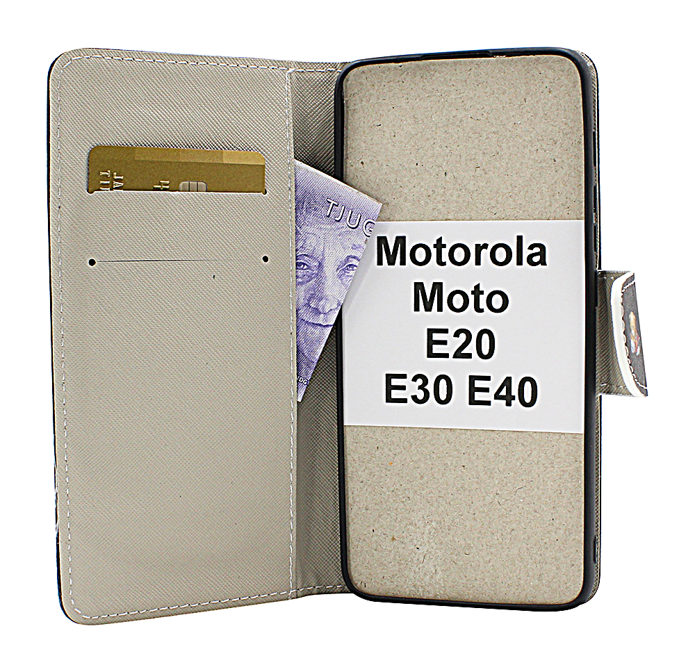 billigamobilskydd.se Kuviolompakko Motorola Moto E20 / E30 / E40