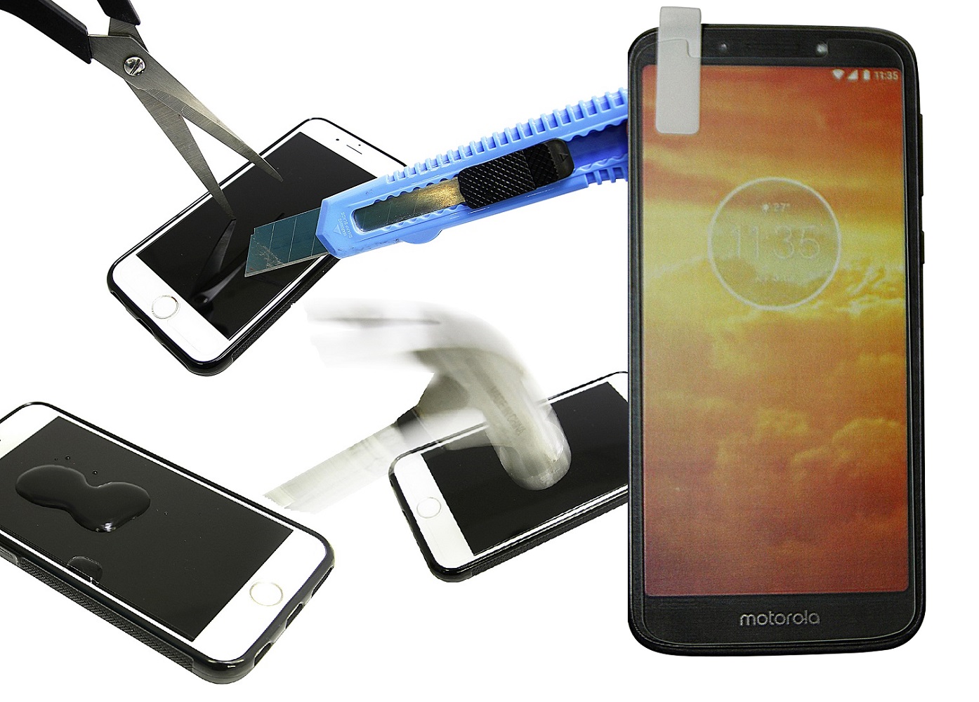 Näytönsuoja karkaistusta lasista Motorola Moto E5 Play / E5 Play Go (XT1920-16)