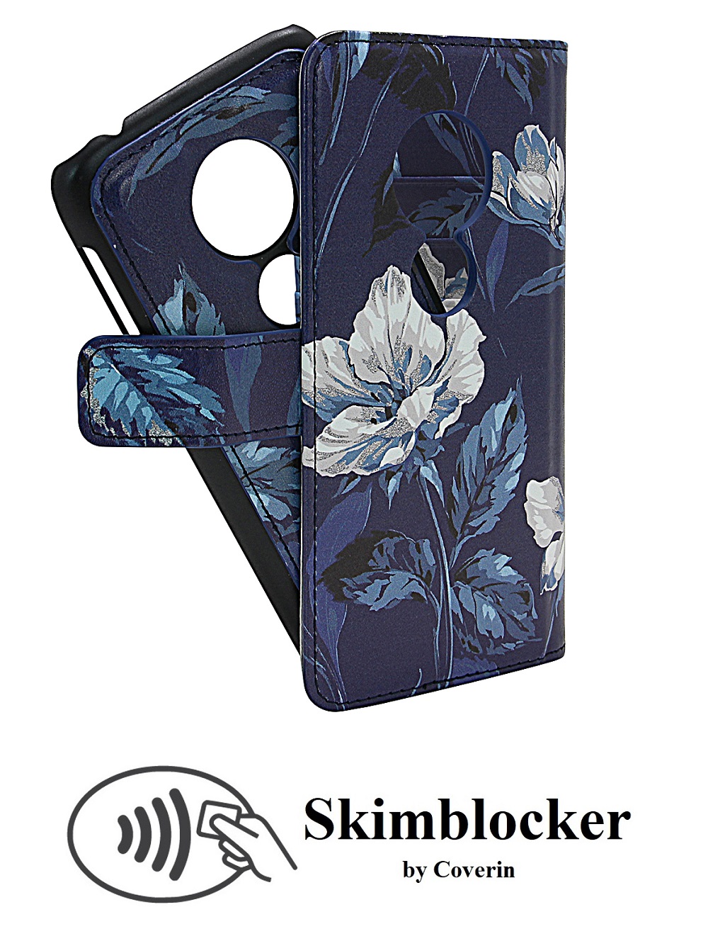 Skimblocker Design Magneettilompakko Moto E5 Play / E5 Play Go (XT1920-16)
