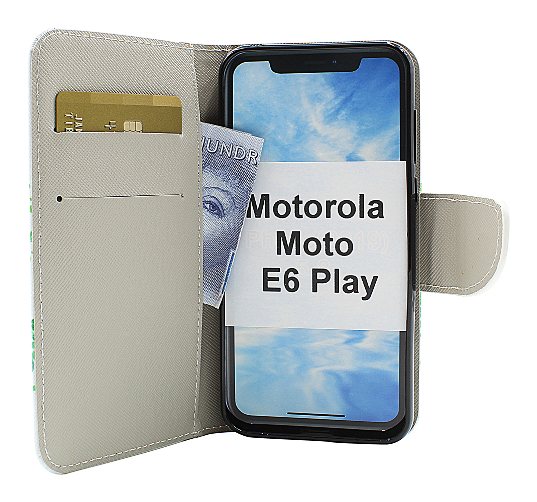 billigamobilskydd.se Kuviolompakko Motorola Moto E6 Play