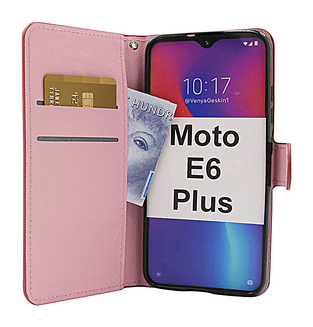 billigamobilskydd.se Kuviolompakko Motorola Moto E6 Plus