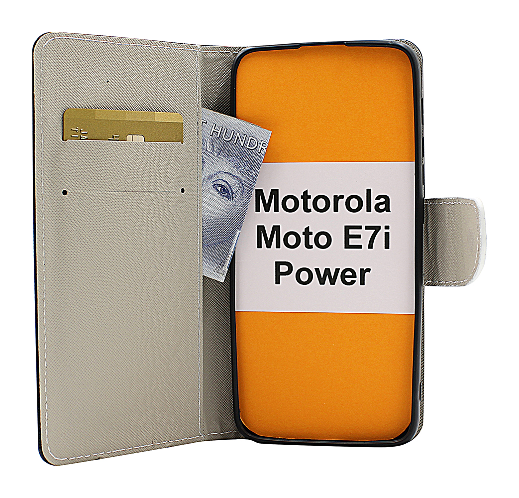 billigamobilskydd.se Kuviolompakko Motorola Moto E7i Power