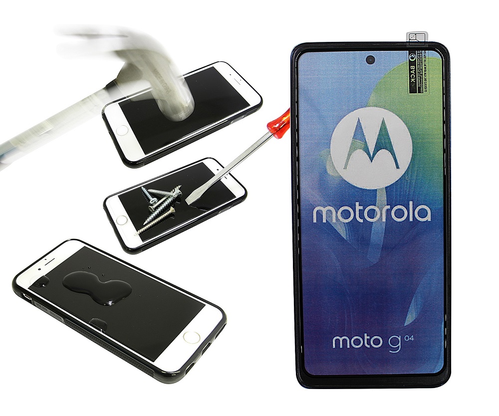 Full Frame Karkaistusta Lasista Motorola Moto G04