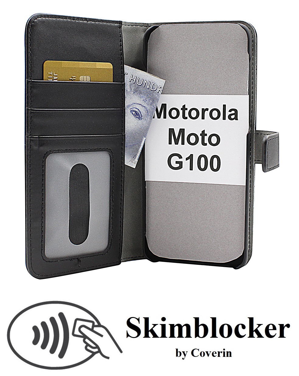 CoverIn Skimblocker Magneettikotelo Motorola Moto G100