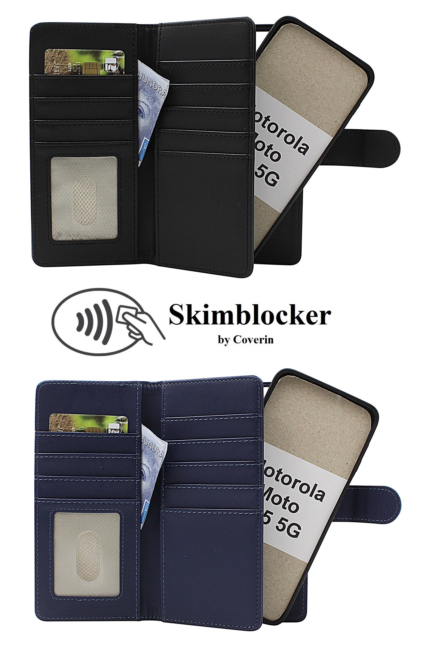 Skimblocker Motorola Moto G55 5G XL Magneetti Puhelimen Kuoret
