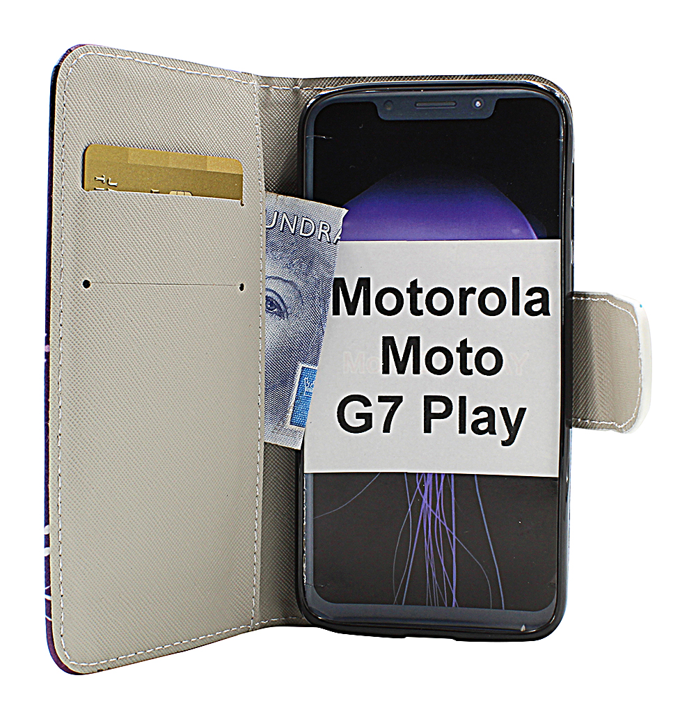 billigamobilskydd.se Kuviolompakko Motorola Moto G7 Play