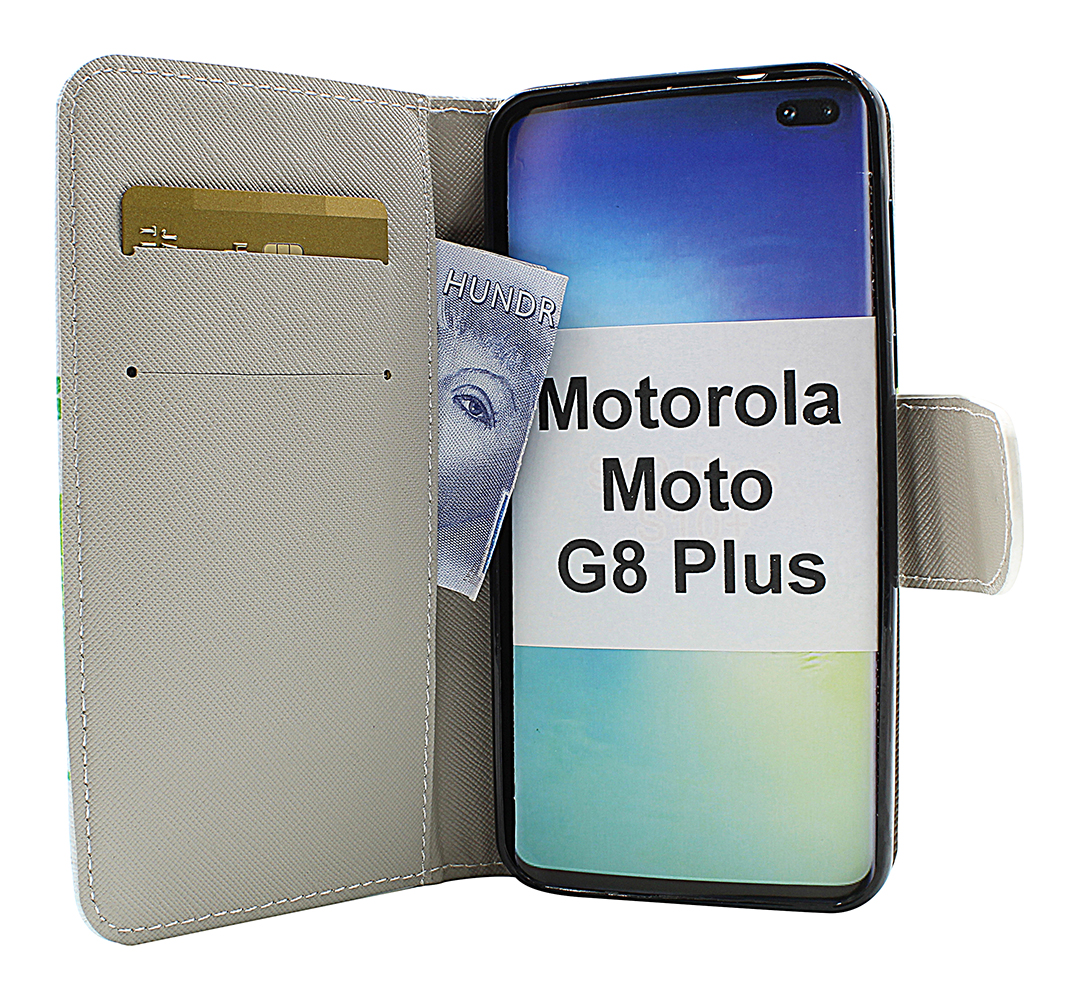 billigamobilskydd.se Kuviolompakko Motorola Moto G8 Plus