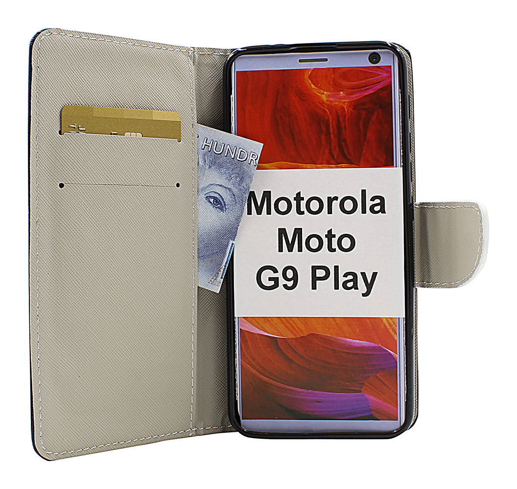 billigamobilskydd.se Kuviolompakko Motorola Moto G9 Play