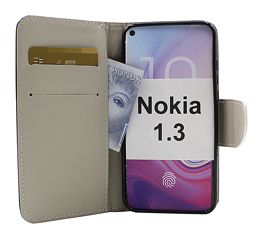 billigamobilskydd.se Kuviolompakko Nokia 1.3