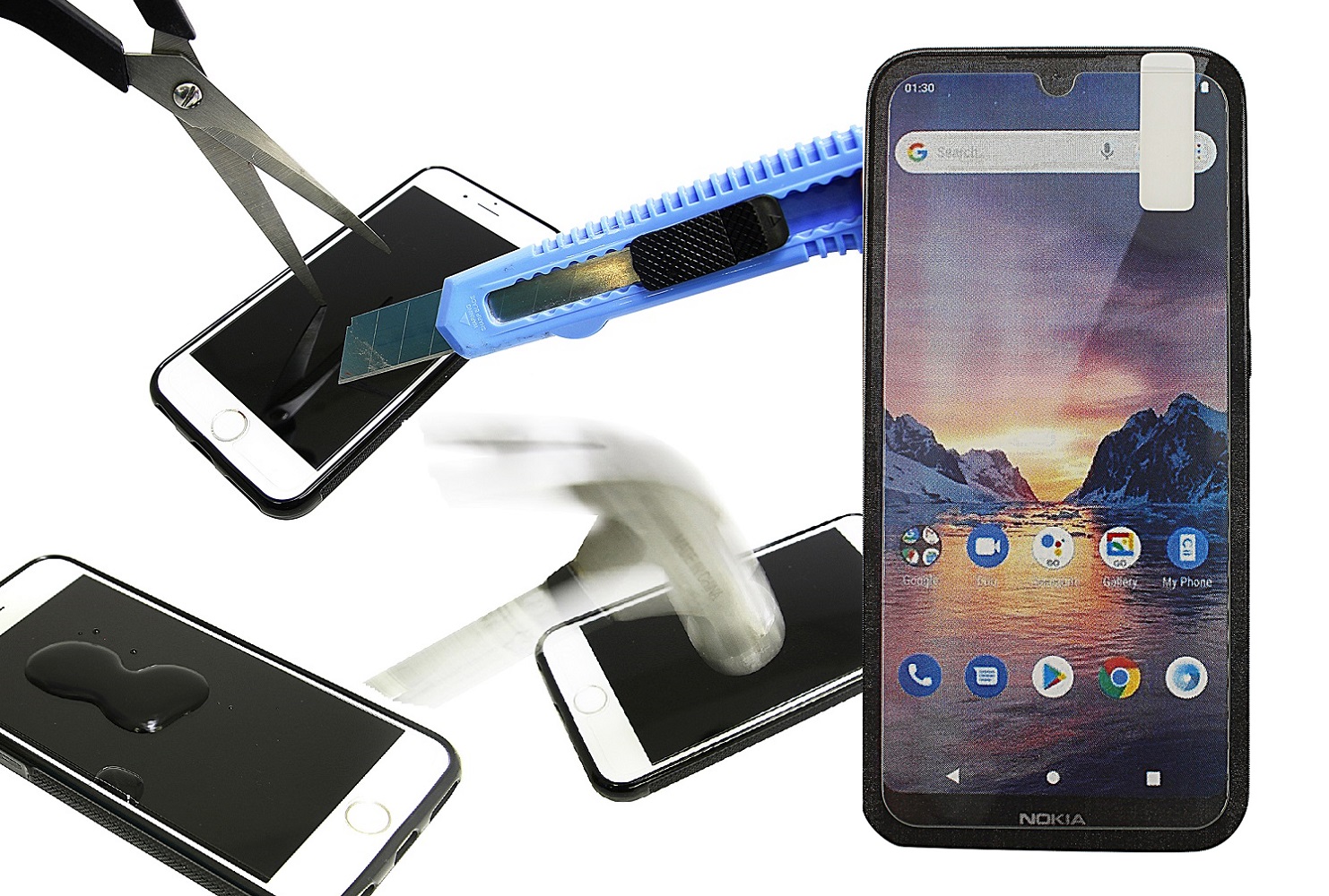 Näytönsuoja karkaistusta lasista Nokia 1.3