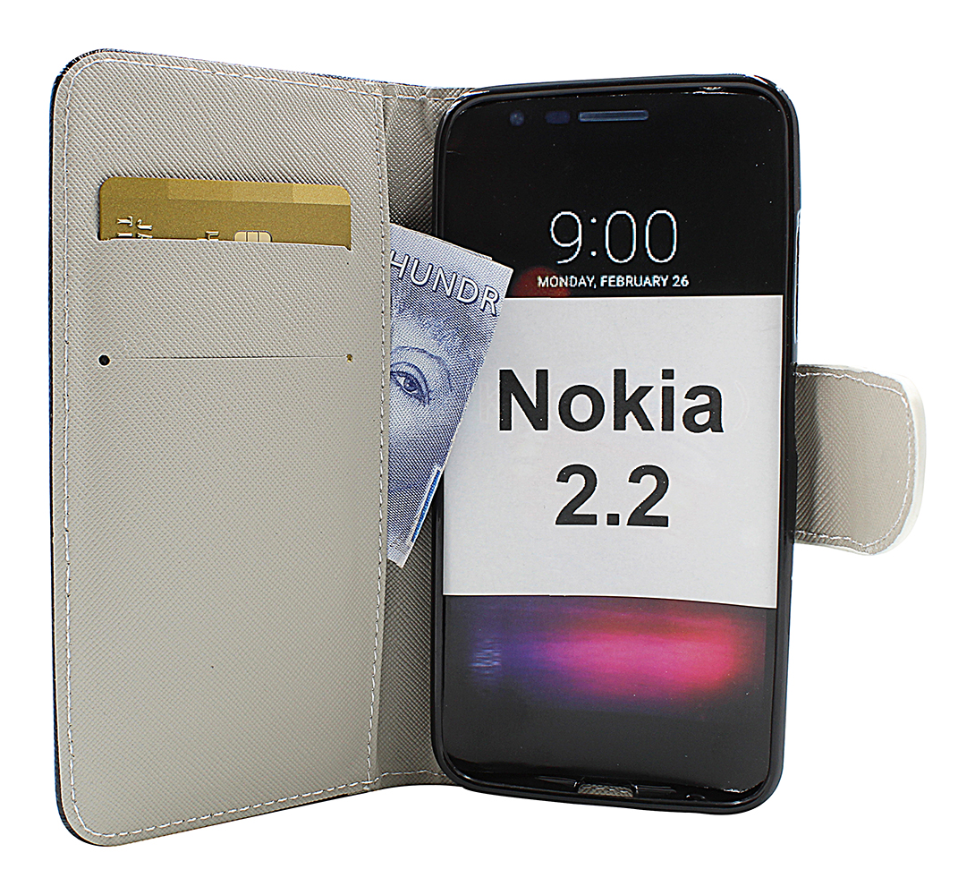 billigamobilskydd.se Kuviolompakko Nokia 2.2