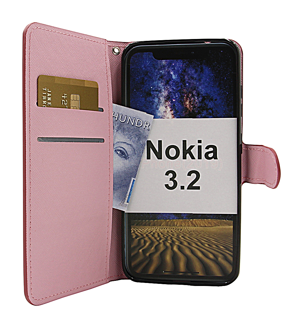 billigamobilskydd.se Kuviolompakko Nokia 3.2