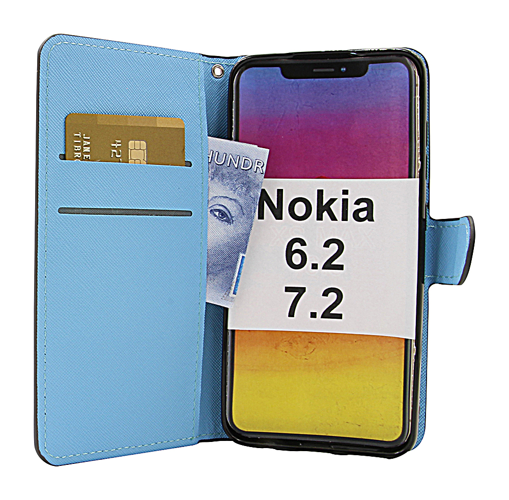 billigamobilskydd.se Kuviolompakko Nokia 6.2 / 7.2