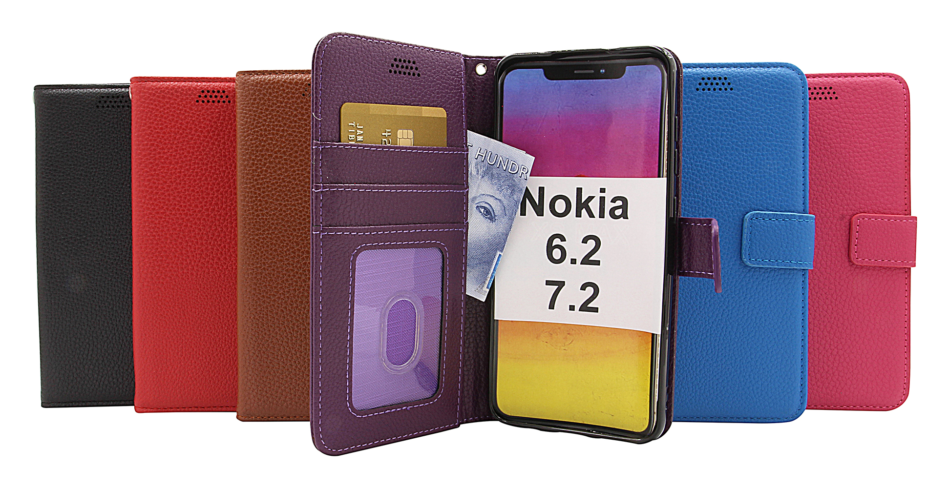 New Jalusta Lompakkokotelo Nokia 6.2 / 7.2