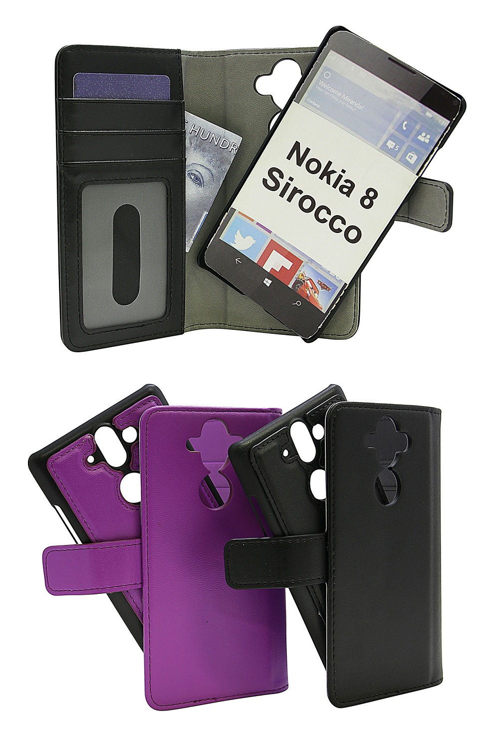 CoverIn Skimblocker Magneettilompakko Nokia 8 Sirocco