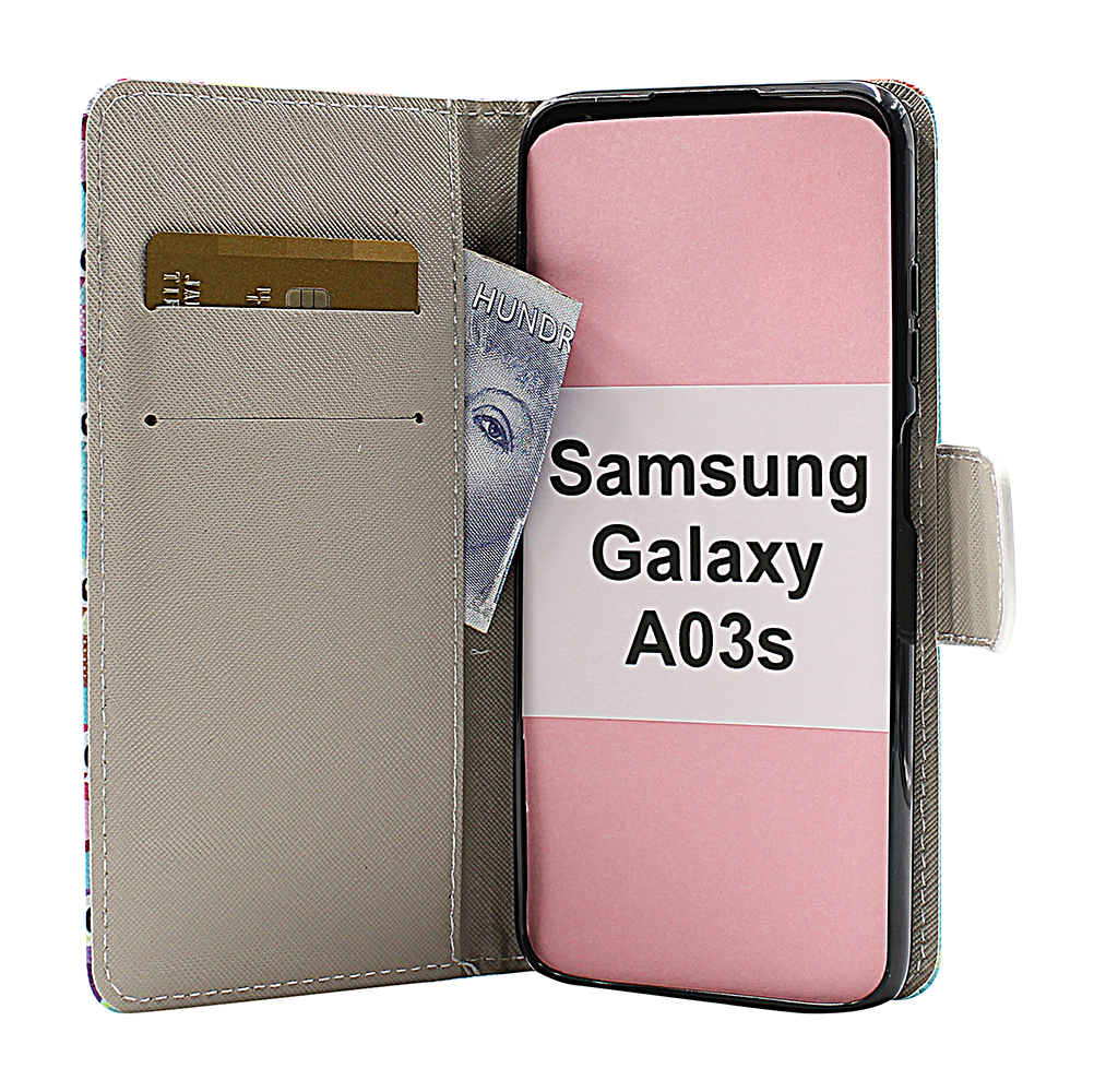 billigamobilskydd.se Kuviolompakko Samsung Galaxy A03s (SM-A037G)