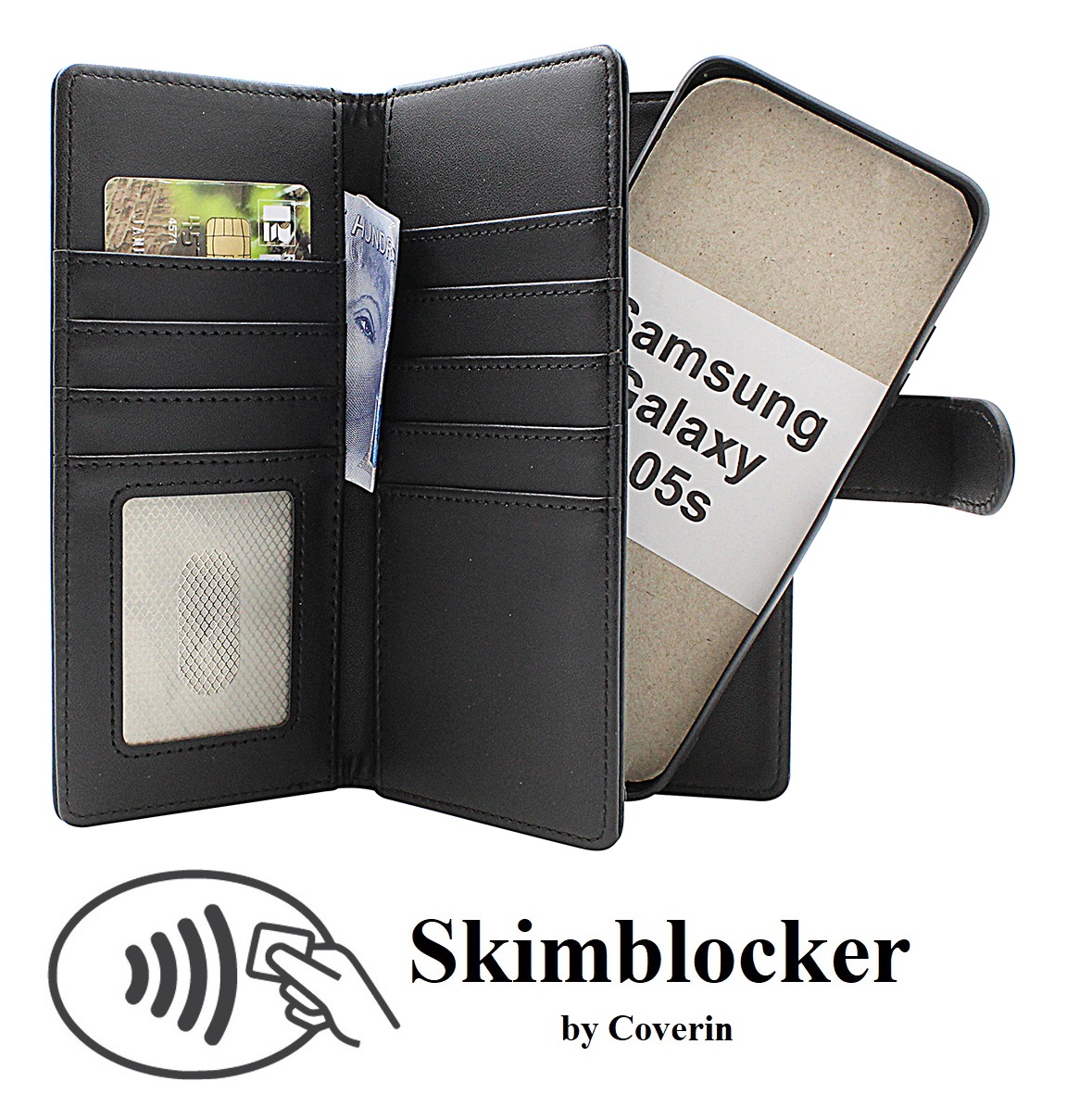 Skimblocker Samsung Galaxy A05s (SM-A057F/DS) XL Magneetti Puhelimen Kuoret