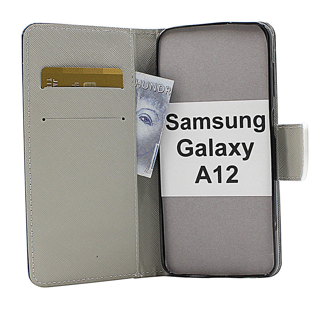 billigamobilskydd.se Kuviolompakko Samsung Galaxy A12 (A125F/DS)