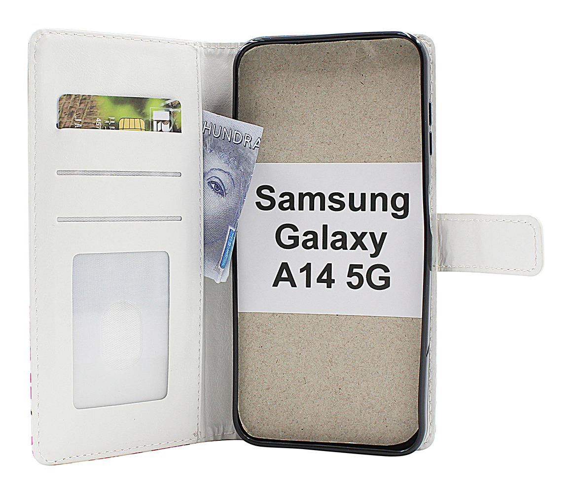 billigamobilskydd.se Kuviolompakko Samsung Galaxy A14 4G / 5G