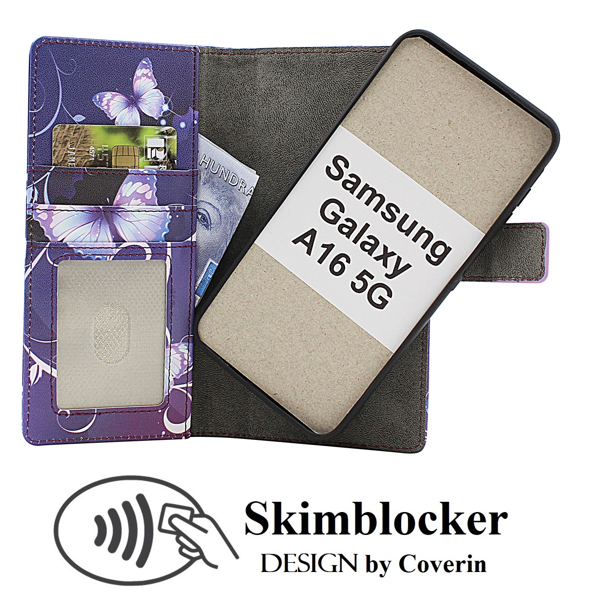 Skimblocker Samsung Galaxy A16 / A16 5G Magneetti Puhelimen Kuoret Design