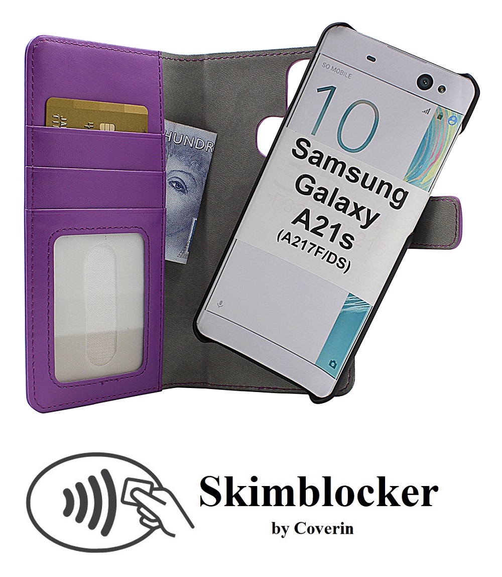 Skimblocker Magneettikotelo Samsung Galaxy A21s (A217F/DS)