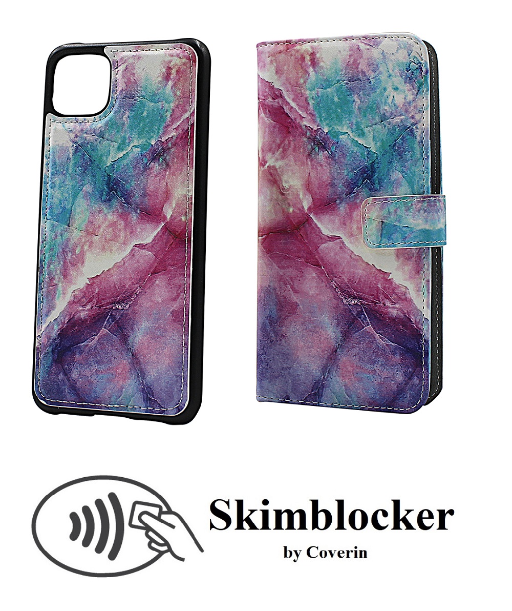 CoverIn Skimblocker Design Magneettilompakko Samsung Galaxy A22 5G (SM-A226B)
